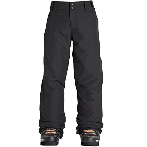 Billabong youth boys snowmobile pants, black, full-length with boot cuffs