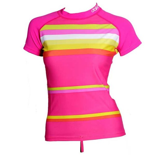 DAKINE Tidal Cap Sleeve Rashguard - Women's Hot Pink, S