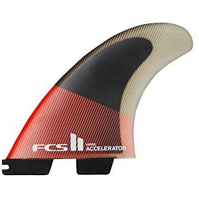 FCS II Accelerator Performance Core Tri Fin Set - Red/Black