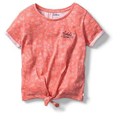Roxy Kids Girl's The Little Mermaid Treasure Trove Tie-Front Tee (Big Kids) Burnt Coral Treasure Trove SM (8 Big Kids)