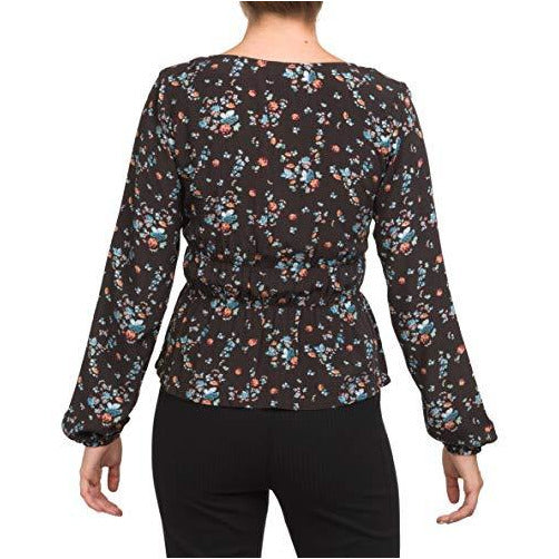 Hurley Womens Cinched Waist Long Sleeve Top