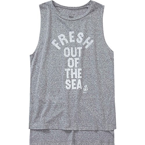 Billabong Womens Fresh Out Tank Shirt X-Small Dark Athletic Grey