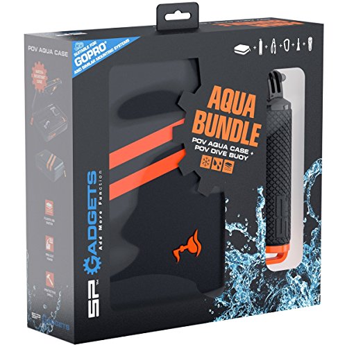 SP Gadgets Go Pro Bundle Aqua Case, Black, One Size