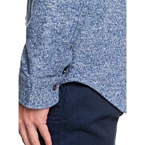 Quiksilver Mens Wollemi - Long Sleeve Shirt for Men Long Sleeve Shirt Blue XXL