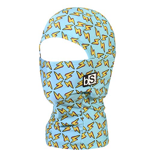 BLACKSTRAP Kids The Hood Dual Layer Cold Weather Neck Gaiter and Warmer for Children, Lightning Bolts