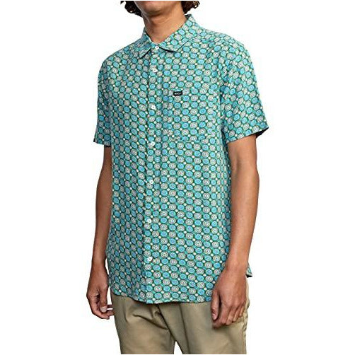 RVCA Men's Vanner Gauze Short Sleeve Woven