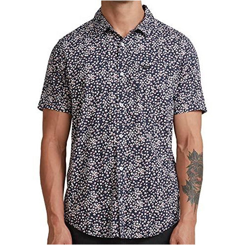 RVCA Men's Spring Short Sleeve Woven Button Up