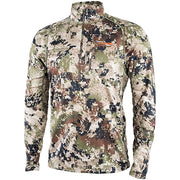 Men's long-sleeve hunting shirt with zip collar, camouflage print