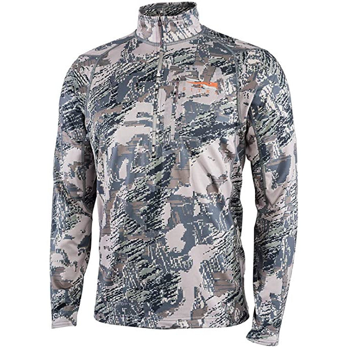 SITKA Gear Men's Core Midweight Zip-T Quick-Dry Odor-Free Long Sleeve Hunting Shirt, Optifade Open Country, Large