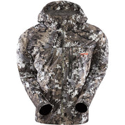 SITKA Gear downpour jacket in Optifade camouflage, hooded full-zip with front pockets